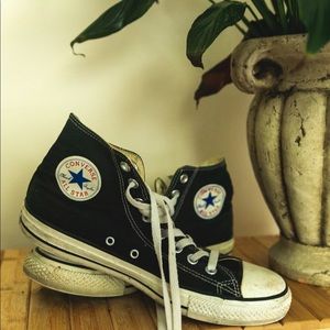 Black Hightop Converse All Stars